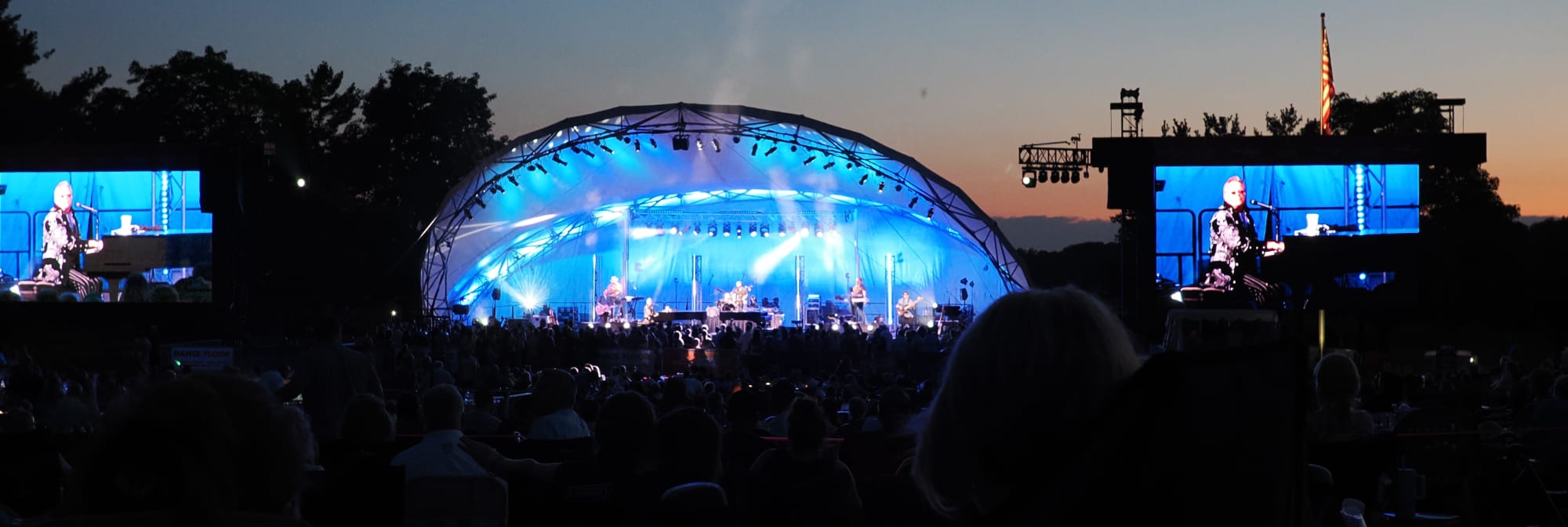 outdoor concert venue at sunset Oklahoma City